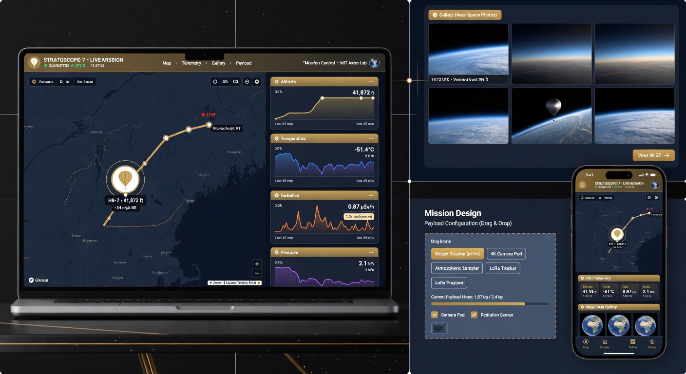 Near-space platform visual